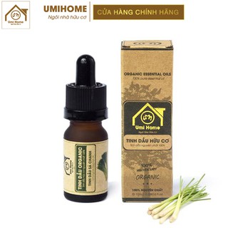 Tinh dầu Sả Chanh thơm phòng hữu cơ UMIHOME nguyên chất 10ml - Giúp khử mùi, đuổi chống muỗi côn trùng, giảm stress