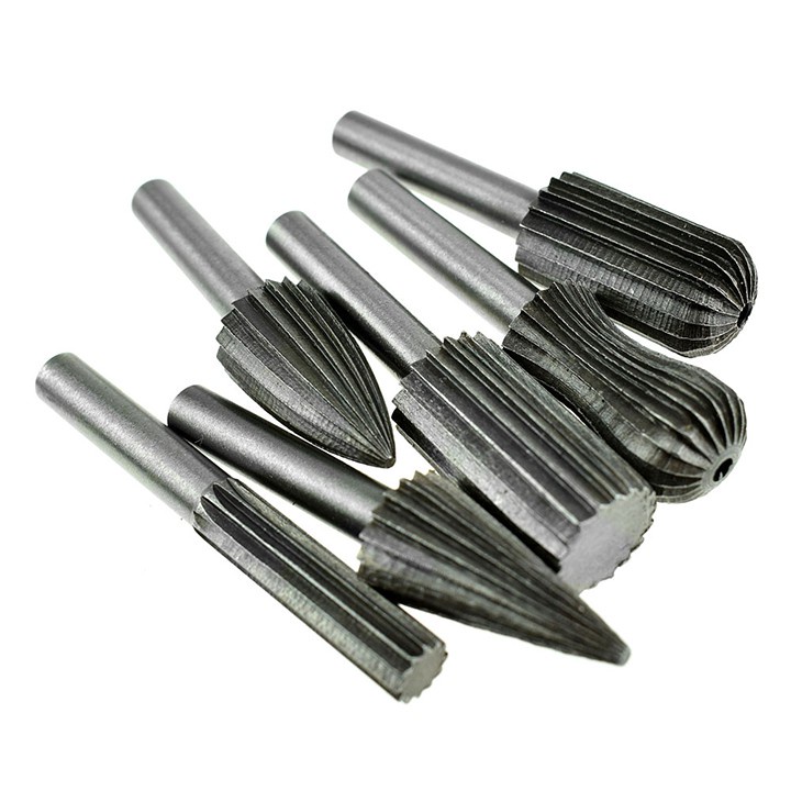 Mũi phay gỗ,Bộ set 6 mũi phay mài khắc gỗ làm lũa gỗ