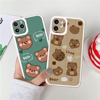 [ IPHONE ] Ốp Lưng Màu Bảo Vệ CAMERA Mặt gấu nâu  vuông ốp iphone 12 pro /x/ 8plus/11 pro/11/12 pro max/13/promax tr1113