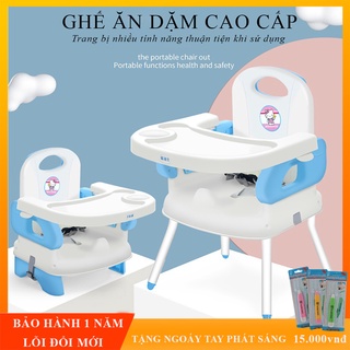Ghế ăn dặm cho bé có thể gấp gọn hiện đại, ghế ăn dặm đa năng, Mặt bàn có các hốc riêng biệt, chắc chắn an toàn cho Bé