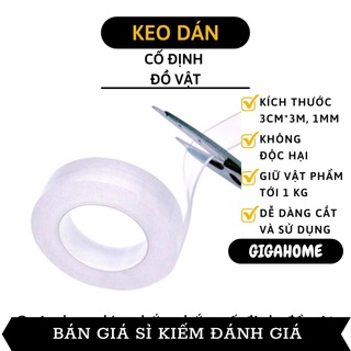 Băng Keo Nano GIGAHOME Cuộn Băng Keo 2 Mặt  3m Siêu Dính Cố Định Đồ Vật, Tái Sử Dụng 6746