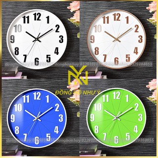 Đồng hồ treo tường MÚI CAM - KIM TRÔI CAO CẤP -  màu sắc phong cách trẻ trung kích thước 30 cm