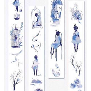 (Chiết theo chu kỳ) Băng dính washi tape hoạ tiết nhân vật #51 CHU KÌ 90 CM