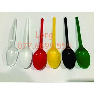 Muỗng đỏ, muỗng xanh, muỗng đen combo 100 muỗng 18k