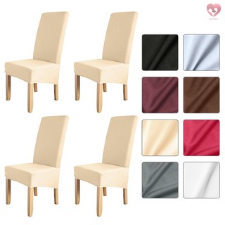 Set 4 Bọc Ghế Màu Trơn Chống Trượt Tiện Dụng