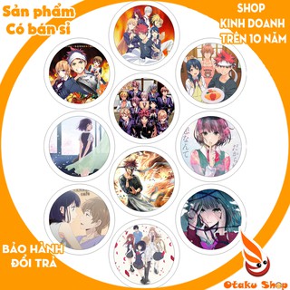 <20/640 MẪU> Huy hiệu anime No game no life Trò Chơi Định Đoạt,OreGairu Trò chơi Tồi Tệ kuzu no honkai,Shokugeki no Soma