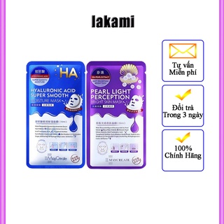Mặt nạ MayCreate Hyaluronic Acid Xanh,-dưỡng ẩm, Tím- dưỡng trắng