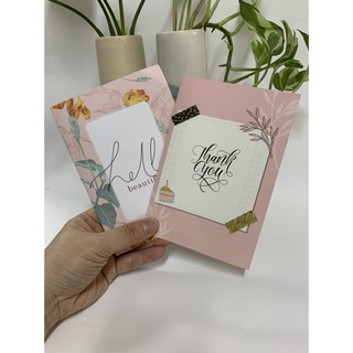 Thiệp chúc mừng gấp đôi 10x15cm, thiết kế trang nhã