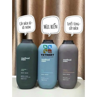 Sữa tắm cho nam 532ml chuẩn Úc Method Men body wash, 3 mùi, bách xù - xô thơm, mùi biển, tuyết tùng - cây bách
