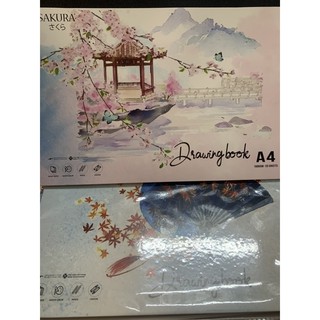 sổ vẽ Sakura A4 (20 trang) may gáy chất lượng cao