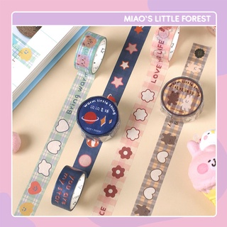 Washi tape WARM LITTLE THING cuộn băng dính trang trí mini dán sổ tay bullet journal MWT230 miaoslittleforest