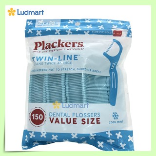 Tăm chỉ nha khoa Plackers Twin-Line (Gói 150 cây) [Hàng Mỹ]