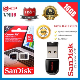 [ Copy nhanh ] USB 16GB SanDisk 2.0 CZ33 Cruzer Fit - Bảo hành 5 năm !