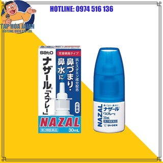 Xịt Thông Mũi Nazal Sato (Chai x 30ml) Nhật Bản