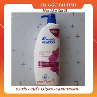 [hàng chính hãng]Dầu gội head and shoulder Thái Lan 850ml màu hồng