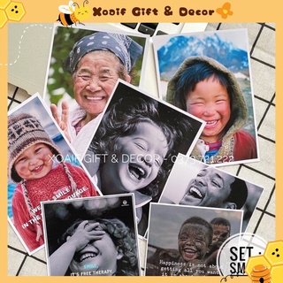 Set 7 tấm postcard thiệp SMILE có sẵn decor trang trí phòng cực xinh
