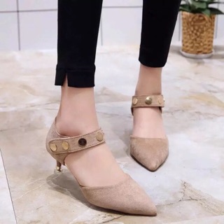 FREESHIP 99K TOÀN QUỐC_Giày cao gót trang trí cúc VIP Love