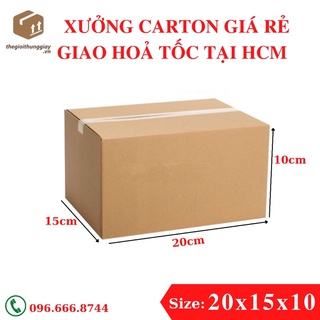 20 HỘP GIẤY CARTON 20x15x10 ĐÓNG HÀNG SHIPCOD-Thùng giấy giá rẻ-Thùng giấy có sẵn-Sỉ lẻ thùng giấy-Xưởng thùng giấy