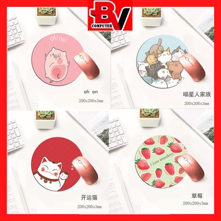 [FREE❤️SHIP] Miếng lót chuột, Bàn di chuột hình tròn 20 x 20cm  giá rẻ hình dễ thương cute