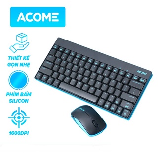Bộ Bàn Phím Và Chuột Không Dây Nhỏ Gọn ACOME AKM2000 2.4GHz Độ Phân Giải 1600DPI Bảo Hành 12 Tháng