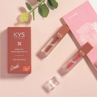 Combo 2 Son Kem Lì Lâu Trôi Mềm Môi KYS Crush Chocolate