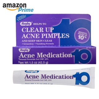 Kem chấm mụn siêu tốc Acne Medication 10 RUGBY- ACNE MEDICATION GEL BENZOYL PEROXIDE 10%