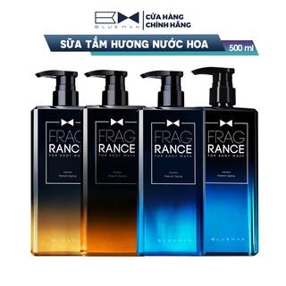 Sữa Tắm Cho Nam BLUEMAN - Dưỡng Ẩm, Hương Nước Hoa Thơm Cực Lâu Trên Da 500ml