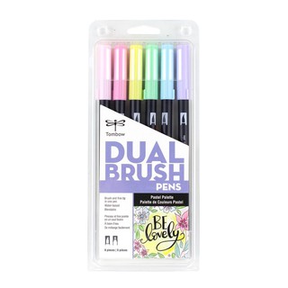[DA ĐEN] Bút Tombow Dual Brush Pen Set Pastel 6
