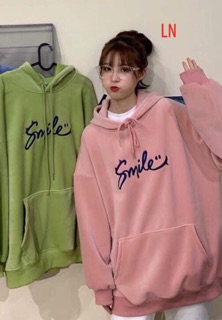 Áo hoodie Smiler” chữ ngực LNG1019