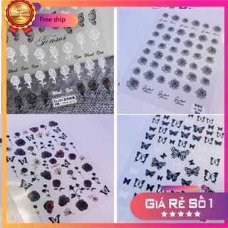 Sticker bướm và hoa hồng mẫu mới