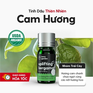 Tinh Dầu Cam Bergamot (Chua Thanh) Organic Thiên Nhiên Nguyên Chất Đậm Đặc Xông Thơm Phòng, Làm Nến Thơm HENY GARDEN