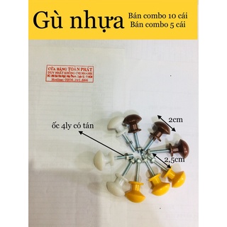 [Combo 5-10 cái] tay nắm tròn| Gù nhựa tròn | tay nắm tủ- ngăn kéo