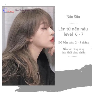 Thuốc nhuộm tóc màu Nâu Sữa không tẩy an toàn giá rẻ