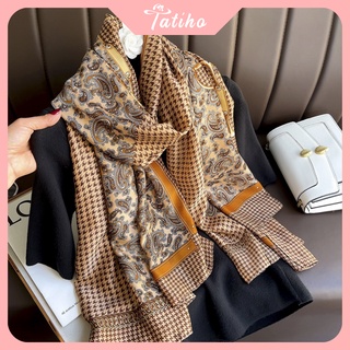 [Hàng Xịn, Giá Tốt] Khăn Choàng Quàng Cổ Lụa Cao Cấp Da Báo Sang Trọng - Chất Liệu Silk - 100x180cm - Mã KS011