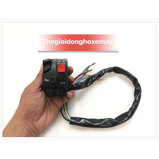 cùm công tắc domino nút đỏ trái lớn
