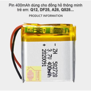 [Loại Tốt] Pin đồng hồ thông minh - Dành cho đồng hồ thông minh Q12, A28, DF25, Q528, Wonlex 400s, 400x, KT01, HW11