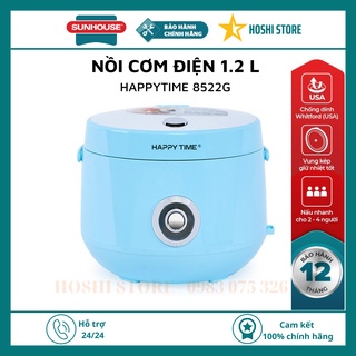 [CHÍNH HÃNG BẢO HÀNH 1 NĂM] NỒI CƠM ĐIỆN SUNHOUSE HAPPY TIME HTD8522G 1.2L/HTD8521P 1.8L, thân nhựa siêu bền