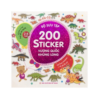 Sách - Bộ sưu tập 200 Sticker vương quốc khủng long