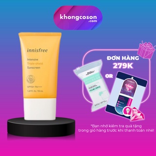 Kem Chống Nắng Chống Trôi, Điều Chỉnh Tông Da Innisfree Intensive Triple-Shield Sunscreen SPF 50+/PA++++ 50ml-Khongcoson