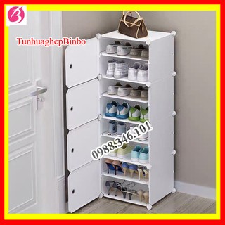[ĐỦ MÀU BH 6 tháng] Tủ nhựa đựng giày dép lắp ghép đa năng 6 ô, 8 ô để được 12, 16 đôi