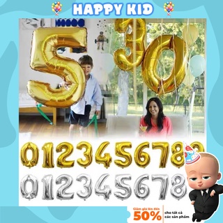 Bóng bay hình số tuổi tráng nhôm cỡ lớn 80cm trang trí sinh nhật, đầy tháng, thôi nôi