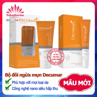 ✅ [MẪU MỚI] Bộ đôi chăm sóc da Decumar Advanced - Ngừa mun, dưỡng ẩm, nhanh liền sẹo xóa vết thâm nám Dercumar | Dercuma