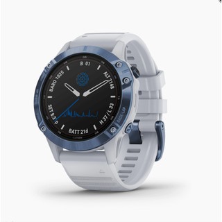Đồng hồ thông minh Garmin fenix 6 Pro Solar Cobalt Blue w/Whitestone band GPS 010-02410-41