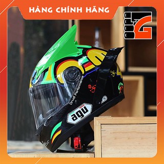 COMBO Mũ bảo hiểm AGU tem Rùa gắn Đuôi gió + Sừng tặng túi đựng