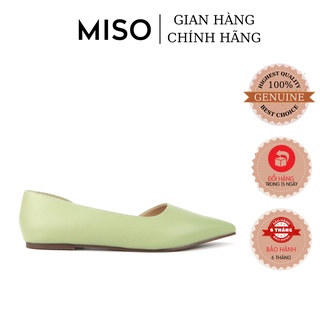 Giày bupbe nữ đế bệt mũi nhọn khoét eo êm chân màu pastel nhẹ nhàng MISO M042