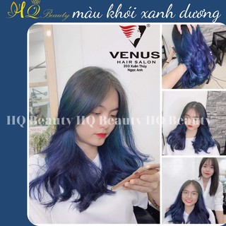 Nhuộm tóc màu khói xanh dương tại nhà đơn giản + tặng oxy trợ nhuộm