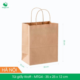 MTG4 - 35x25x12 cm - COMBO 20 TÚI GIẤY KRAFT