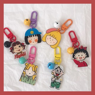 Móc Khóa Keychain Cô Gái Kèm Chuông Dễ Thương Gắn Được Airpods