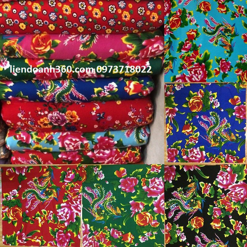 vải chăn con công