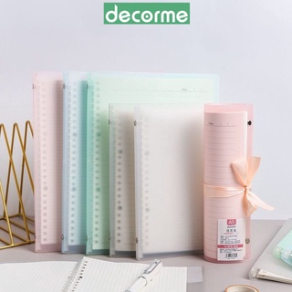 Sổ Còng Nhựa B5 A5 60 trang nhiều màu Decorme Sổ còng nhựa cứng kèm giấy có thể thay giấy văn phòng phẩm RXD